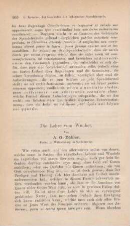 260-281 Die Lehre vom Wucher