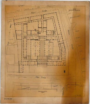 Billing, Hermann; Bochum (Nordrhein-Westfalen); Rathaus - Erdgeschoss (Grundriss; Lageplan)