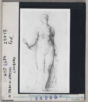 Albrecht Dürer: Frau mit Spiegel. Lemberg