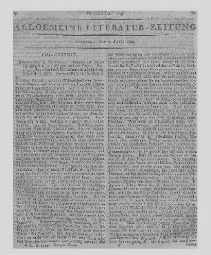 Beyträge zur Critik des Schulunterrichts. St. 2-3. Hrsg. von C. F. Etzler. Leipzig: Fleischer 1797-98