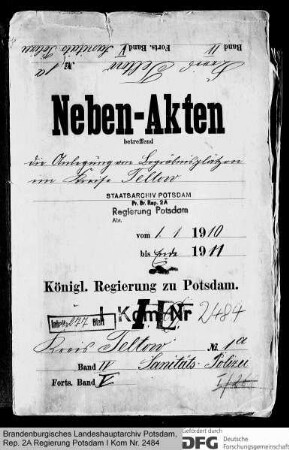 Anlegung von Begräbnisplätzen im Kreis Teltow