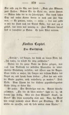 Fünftes Capitel. Der Entschluß