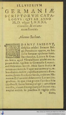Illustrium Germaniae Scriptorum Catalogus