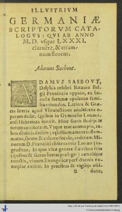 Illustrium Germaniae Scriptorum Catalogus