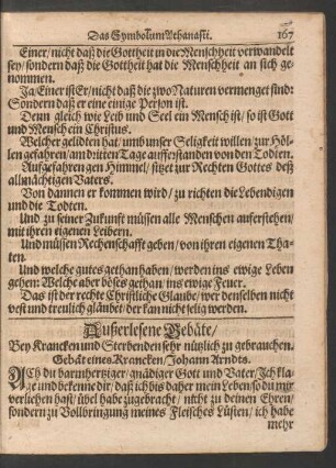 Außerlesene Gebäte/ Bey Krancken und Sterbenden sehr nützlich zu gebrauchen.