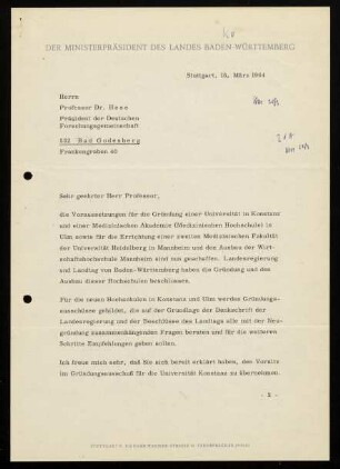 Konstituierende Sitzung des Gründungsausschusses