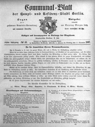 1867,46: No. 46, 17. November 1867
