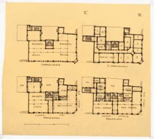 Weinrestaurent Klosterstraße/Königsstraße, Berlin-Mitte: 5. Entwurf: Grundriss EG, OG, 6. Entwurf: Grundriss EG, 1. OG