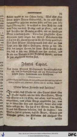 Zehntes Capitel.