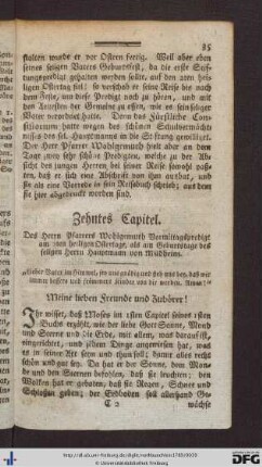 Zehntes Capitel.