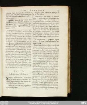 Cap. III. De Editionibus S. Scripturae.