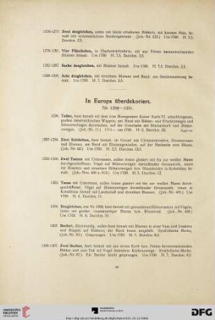 In Europa überdekoriert (Nr. 1296-1351