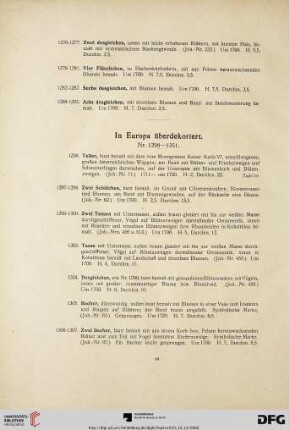 In Europa überdekoriert (Nr. 1296-1351