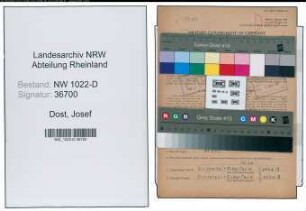 Entnazifizierung Josef Dost , geb. 15.02.1897 (Betriebsleiter)