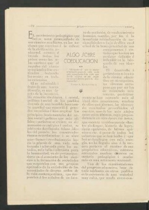Algo sobre coeducación