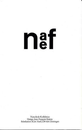 Spielzeug-Produktprospekt "Naturholz-Kollektion / Design Jean Francois Raison" des Unternehmens Kurt Naef Spielzeug