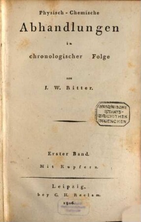 Physisch-chemische Abhandlungen in chronologischer Folge, 1