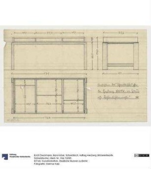 Büromöbel, Schreibtisch (Auftrag Herzberg)