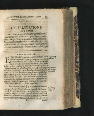 Tit. XIII. De Exheredatione Liberorum.