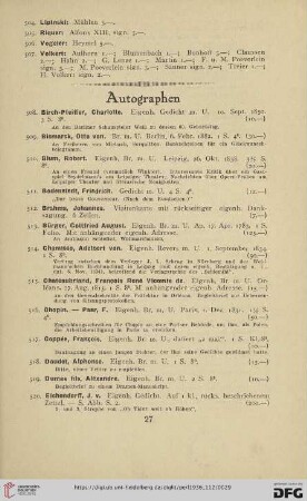 Autographen (Nr. 508 - 562)