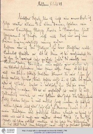 Brief vom 05.07.1908