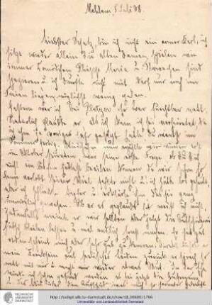Brief vom 05.07.1908