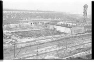 Kleinbildnegative: Rangierbahnhof Tempelhof, Wasserturm, 1979