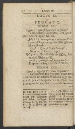 Locus IX. De Peccato
