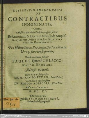 De contractibus innominatis