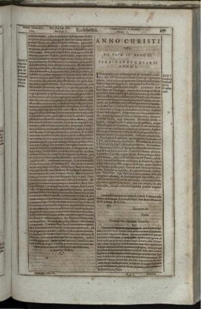 Anno Christi 1562. Pii Papae IV. Anno III. Ferdinandi Caesaris Anno 7
