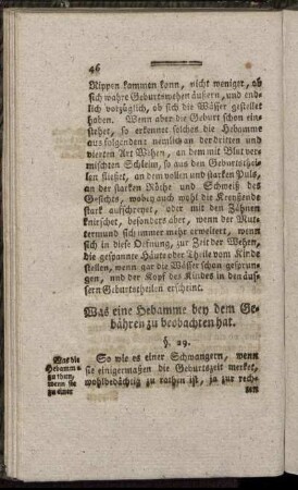 Was eine Hebamme bey dem Gebähren zu beobachten hat.