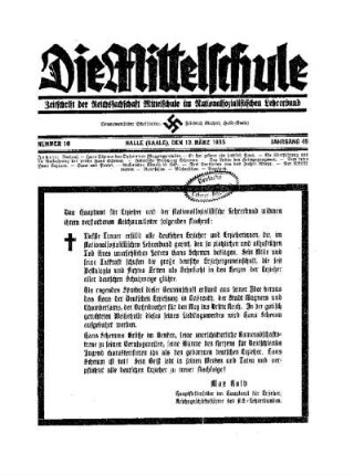 Nachruf : Hans Schemm