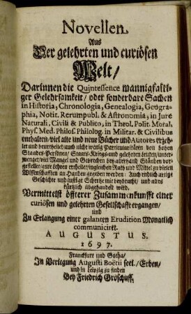 Augustus, 1697.