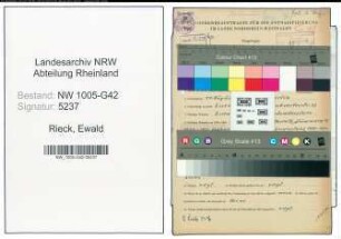 Entnazifizierung Ewald Rieck , geb. 11.08.1902 (Regierungsinspektor)
