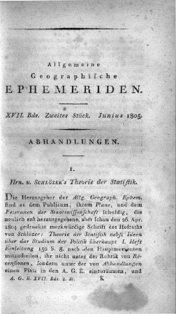Zweites Stück Junius 1805