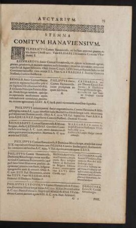 Stemma Comitum Hanaviesium.