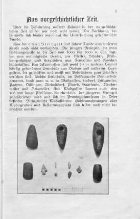 Aus vorgeschichtlicher Zeit.