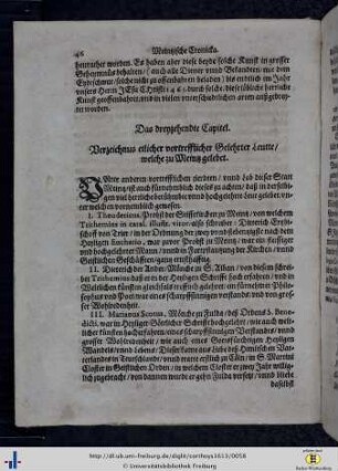 Kap. 13. Verzeichnus ettlicher vortrefflicher Gelehrter Leute, welche zu Meintz gelebet.