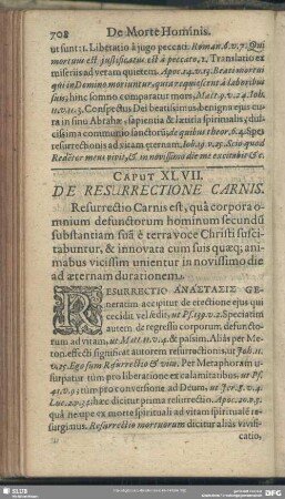 Caput XLVII. De Resurrectione Carnis