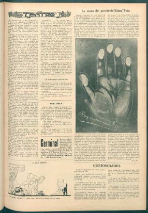 La mano del presidente Sáenz Peña