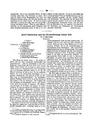 Adolf Diesterweg und die Kinderfürsorge seiner Zeit : (Fortsetzung)