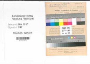 Entnazifizierung Wilhelm Hoefken , geb. 08.12.1899 (Ingenieur)