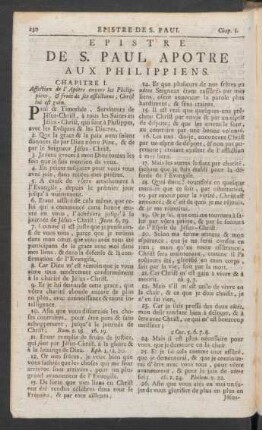 Epistre De S. Paul Apotre Aux Philippiens
