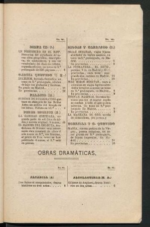 Obras dramáticas.