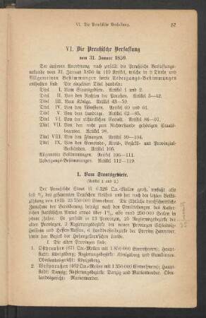 VI. Die Preußische Verfassung