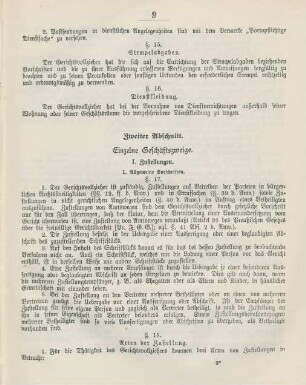 Zweiter Abschnitt. Einzelne Geschäftszweige.