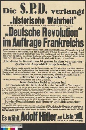 Wahlplakat der NSDAP zur Reichstagswahl am 5. März 1933