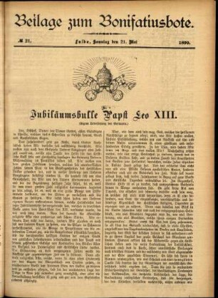Zweite Ausgabe vom Sonntag, den 21. Mai 1899.