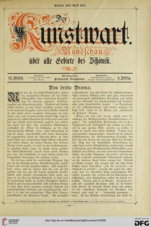 Heft 19 (1. Juliheft 1891)