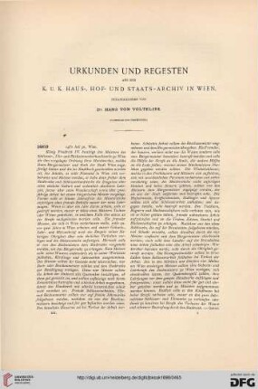 Urkunden und Regesten aus dem k. u. k. Haus-, Hof- und Staats-Archiv in Wien, [6]